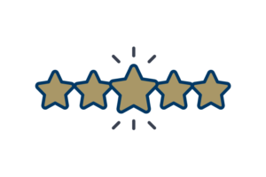 icon of a five star rating
