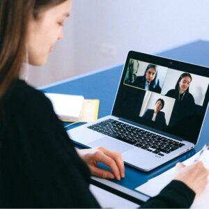 people on video conference
