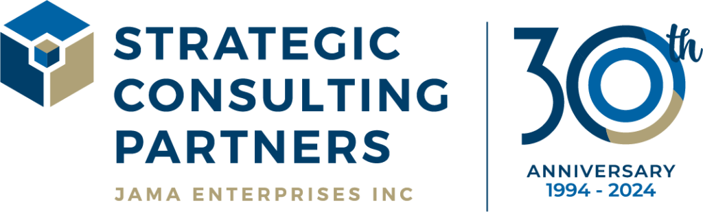 strategic consulting partners 30th anniversary of being in business logo